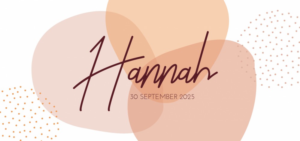 Geboortekaartje meisje grafische vormen Hannah