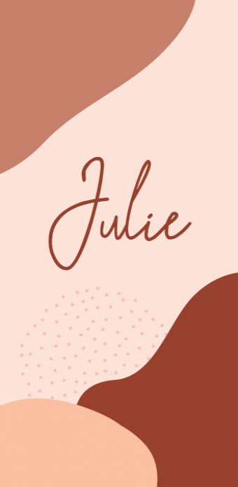 Geboortekaartje meisje grafische vormen Julie