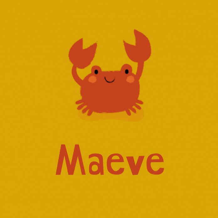 Geboortekaartje krab Maeve