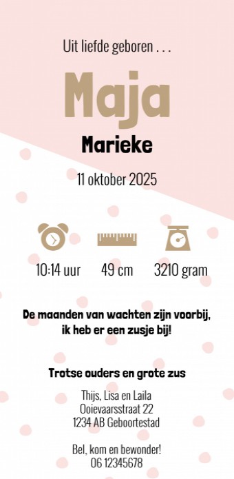 kaart achterzijde