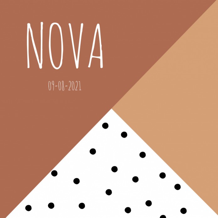 Geboortekaartje meisje terracotta Nova
