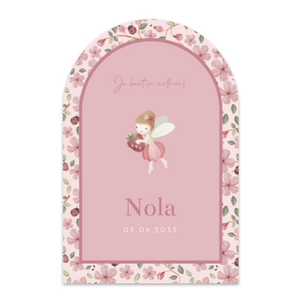 Geboortekaartje meisje Little Dutch fee bloemenprint Nola