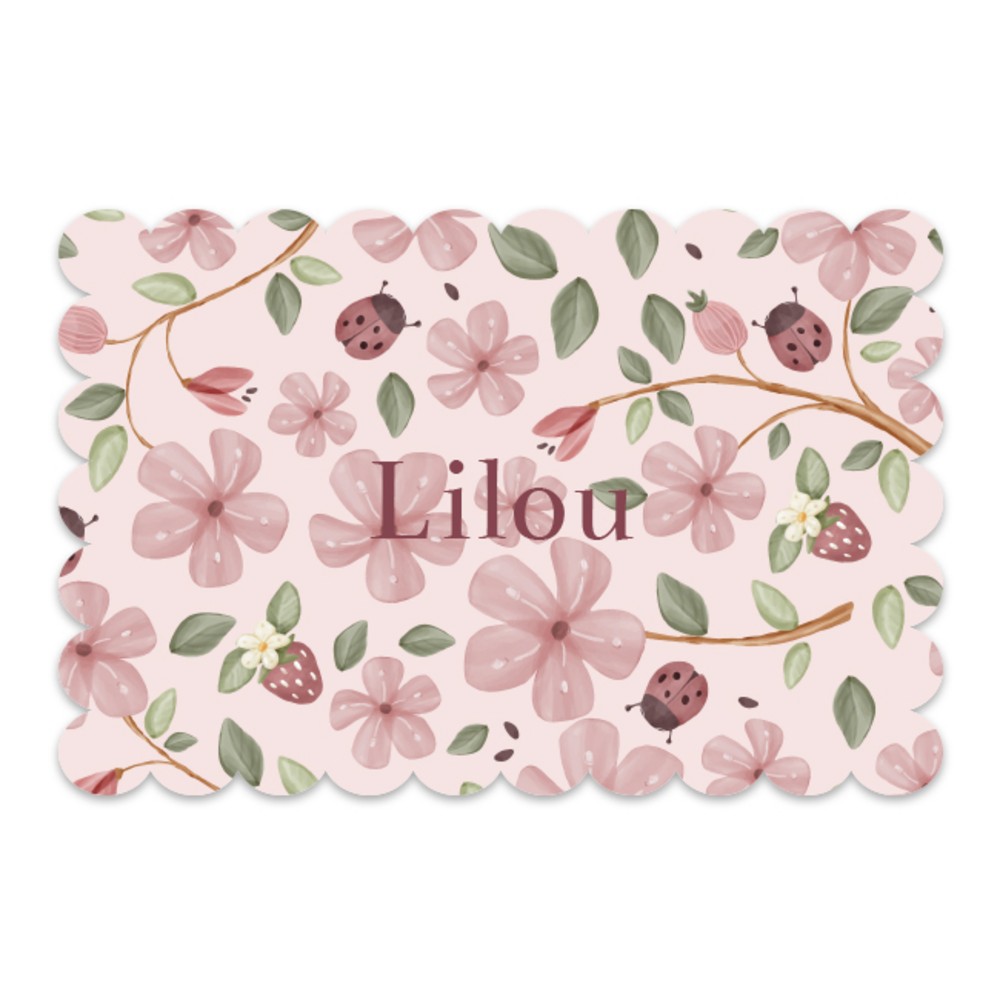 Geboortekaartje meisje Little Dutch bijzondere vorm bloemen Lilou