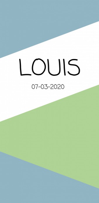 Geboortekaartje blauw Louis