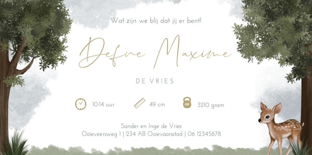 kaart achterzijde