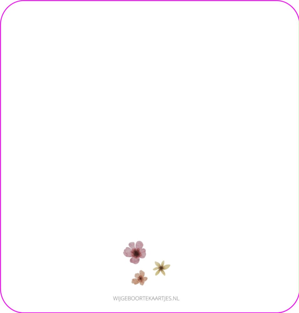 Geboortekaartje dochter originele vorm bloem Jolise
