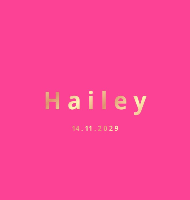 Geboortekaartje meisje minimalistisch roze Hailey