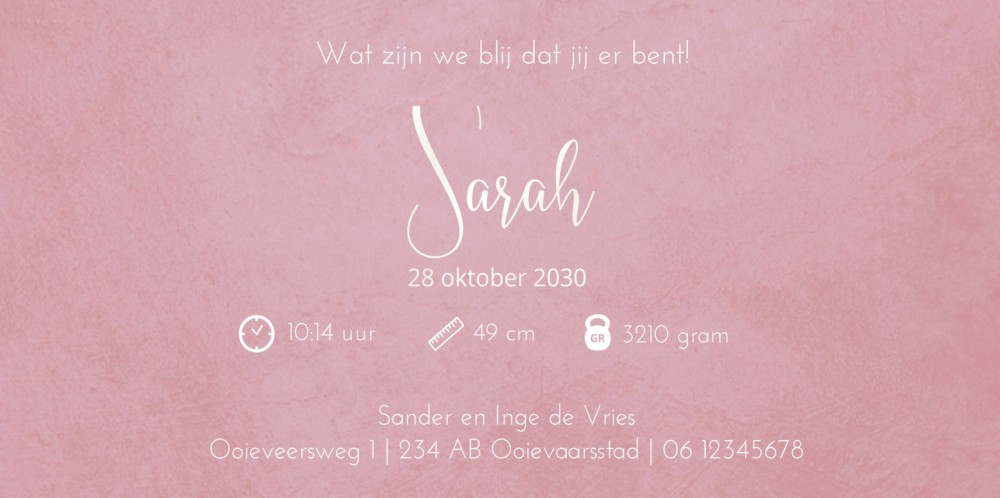 kaart achterzijde
