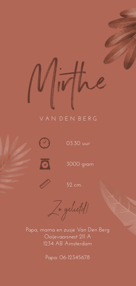 kaart achterzijde