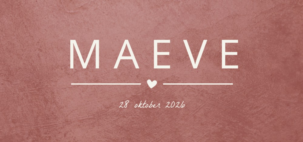 Geboortekaartje meisje minimalistisch Maeve