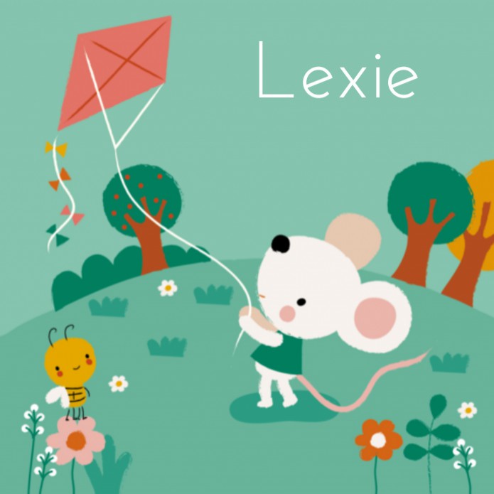 Geboortekaartje muis Lexie