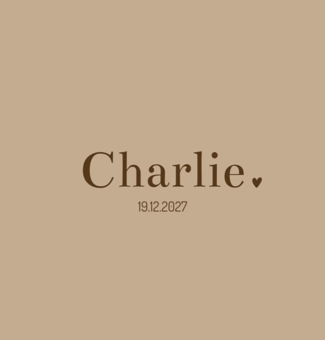 Geboortekaartje neutraal minimalistisch Charlie