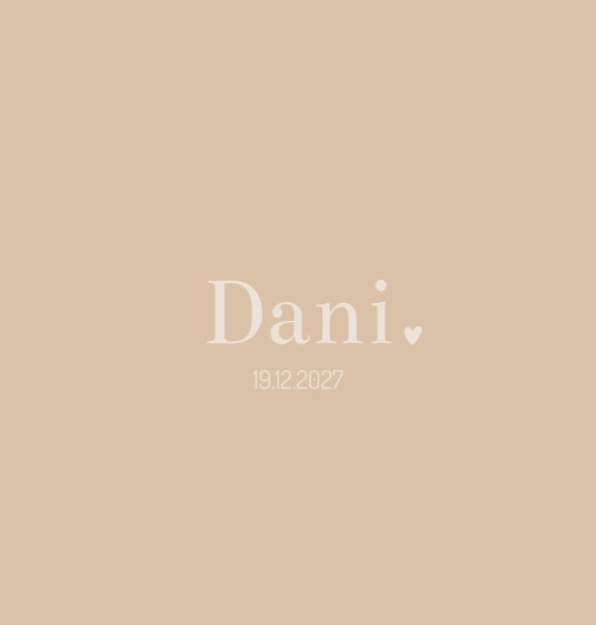 Geboortekaartje neutraal minimalistisch Dani