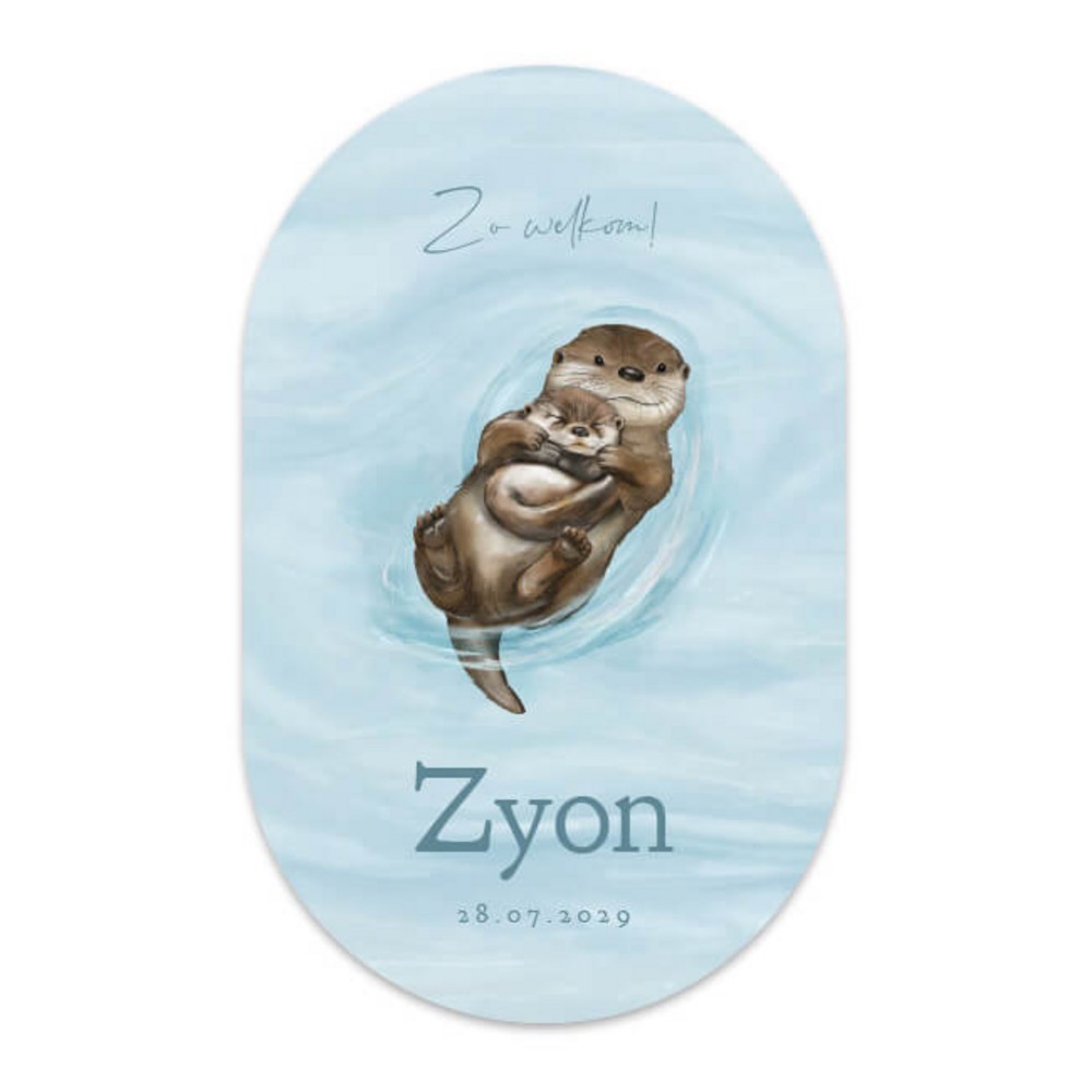 Geboortekaartje jongen otter Zyon