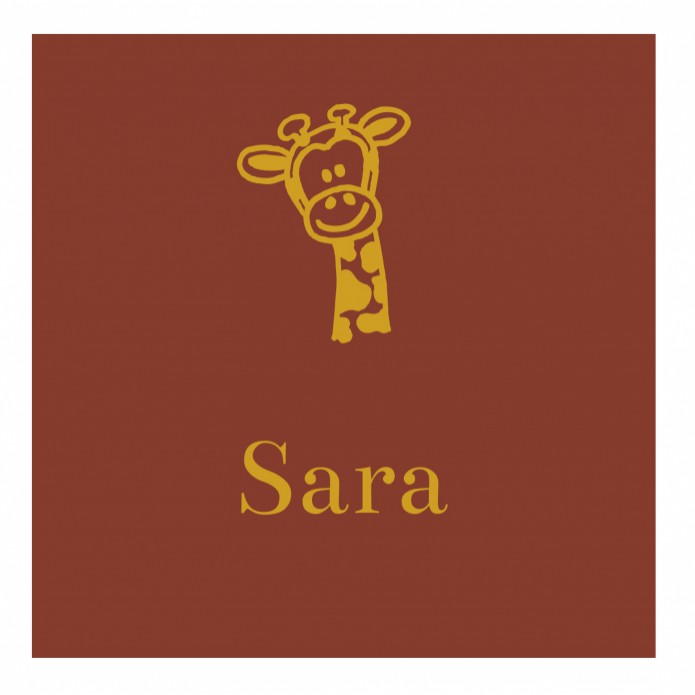 Geboortekaartje giraffe goud Sara