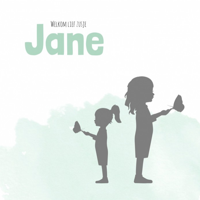 Geboortekaartje silhouette Jane
