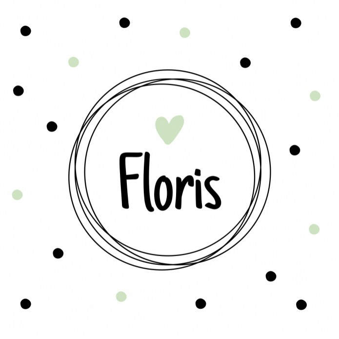 Geboortekaartje Stipjes Floris