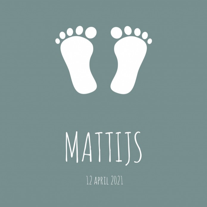 Geboortekaartje Voetjes Mattijs
