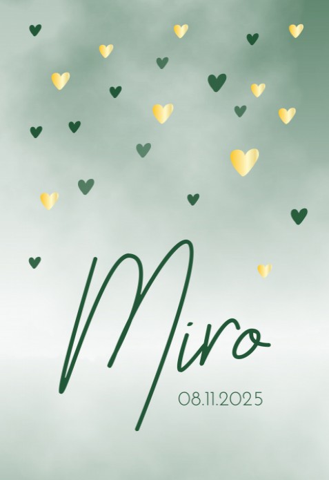 Geboortekaartje Watercolour Miro