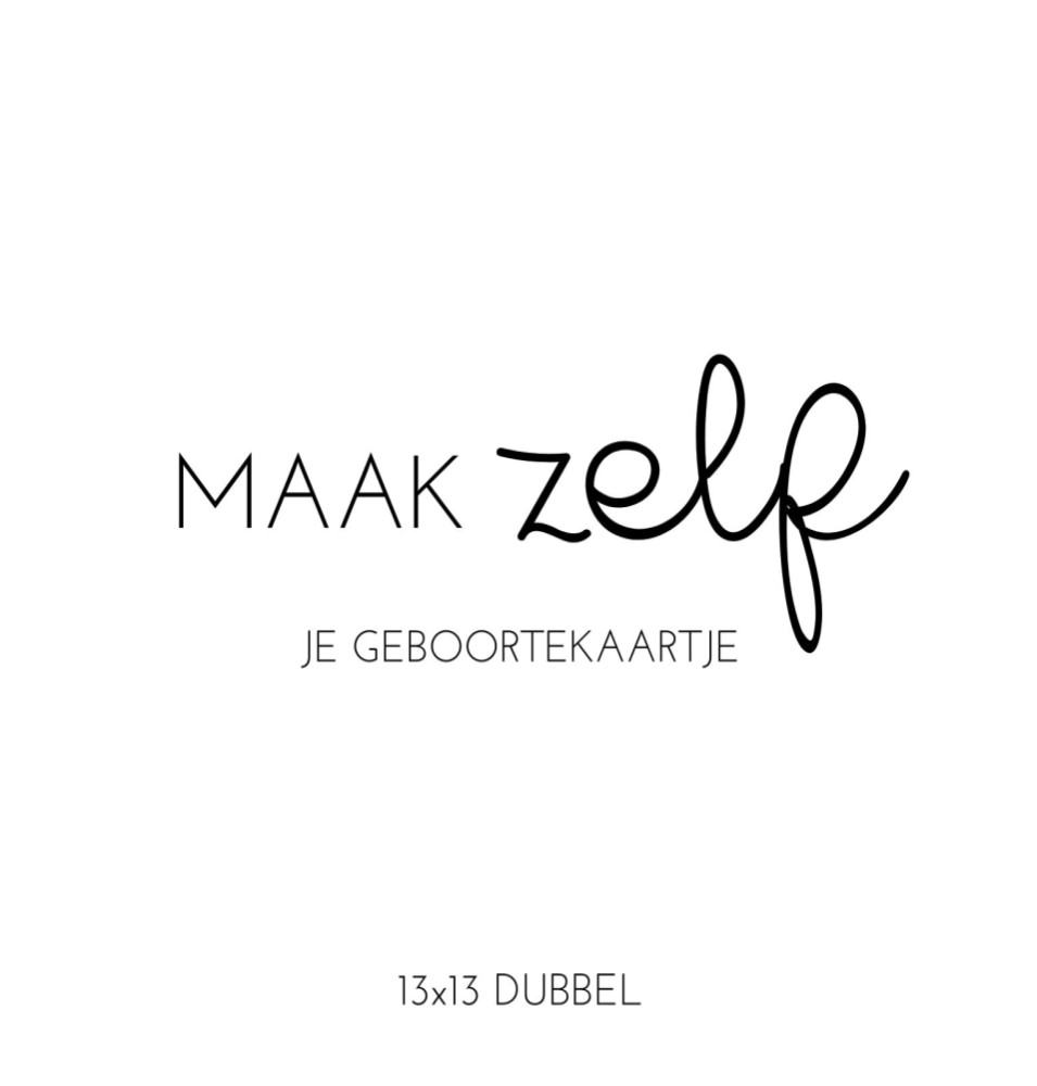 Zelf ontwerpen 13x13 DUBBEL