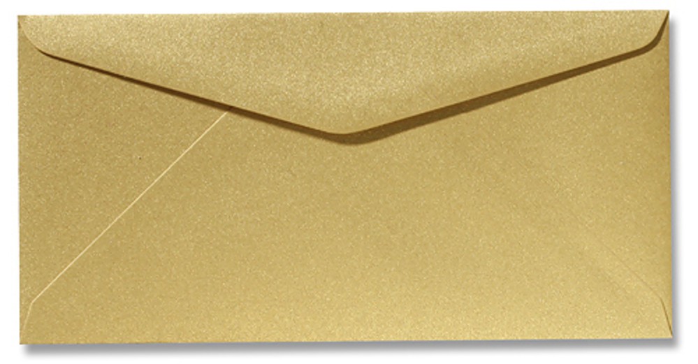 Envelop metallic gold 11x22 cm (op bestelling) voor