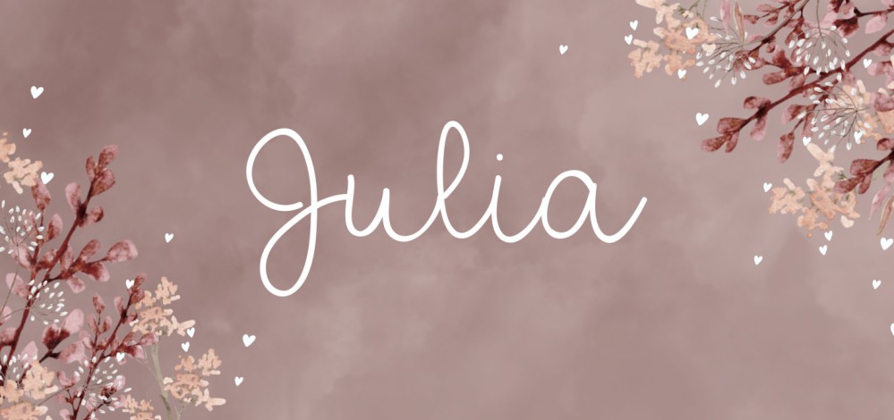 Geboortekaartje meisje floral met roze aquarel Julia voor