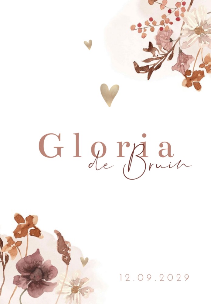 Poster droogbloemen Gloria
