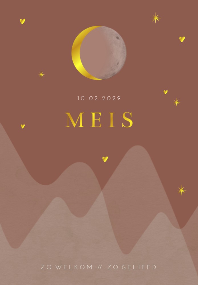 Poster maan en bergen Meis