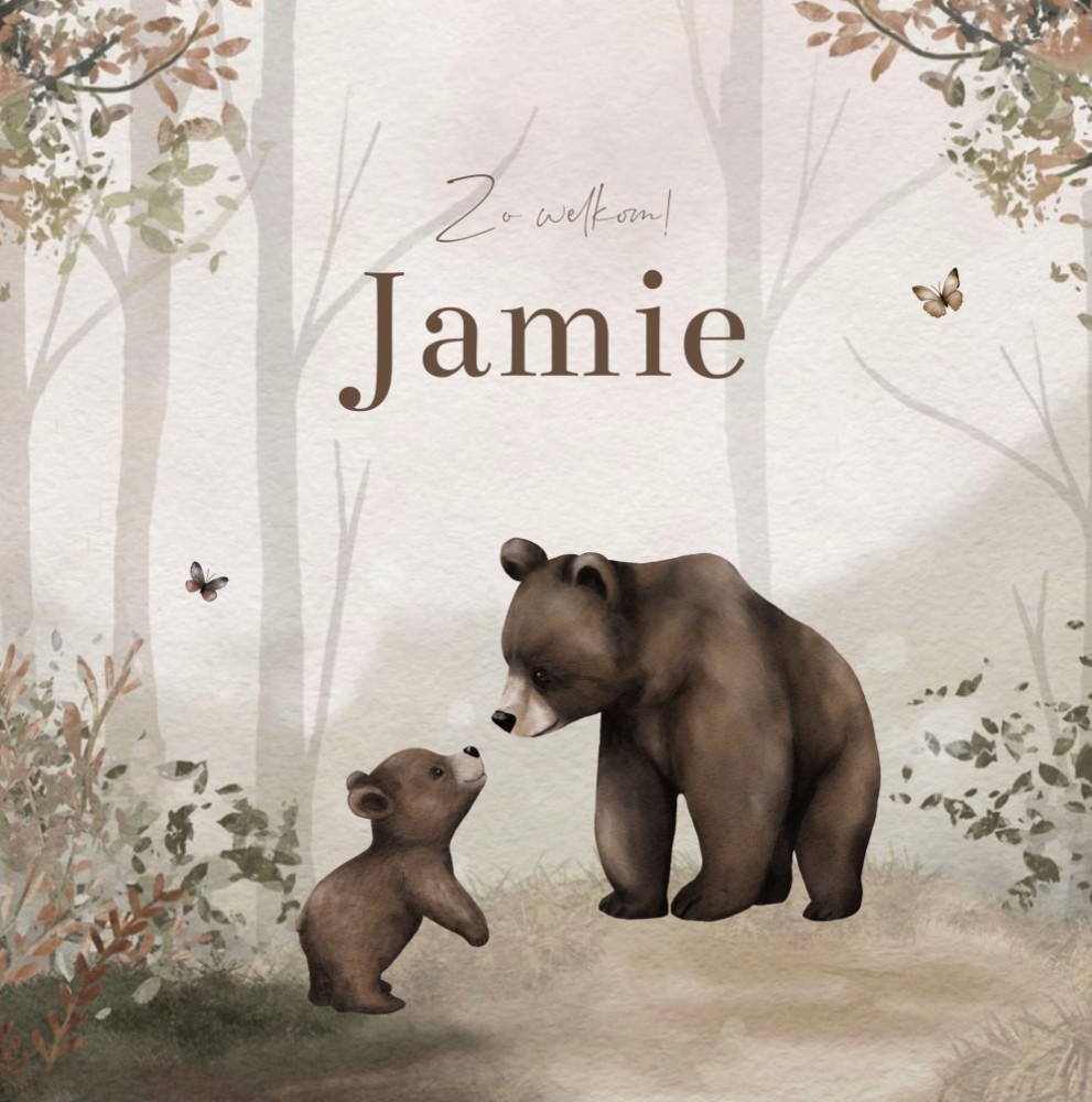 Poster bosdieren beer Jamie