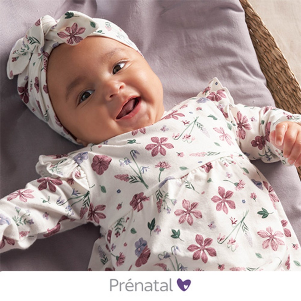 Geboortekaartje Prénatal meisje bloemen ovaal Belle