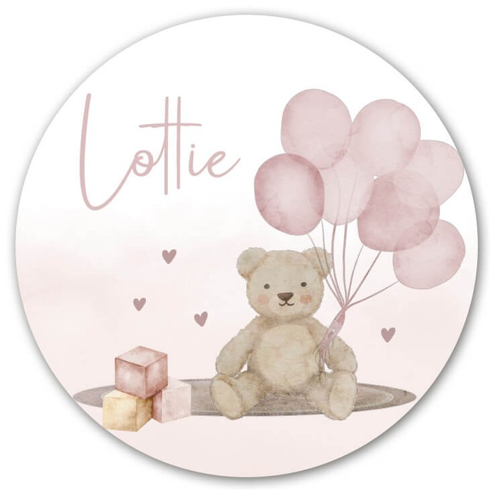 Raamsticker teddybeer ballonnen Lottie
