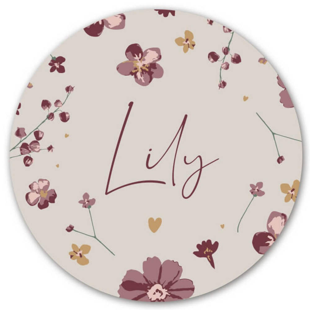 Raamsticker meisje Prénatal bloemen Lily