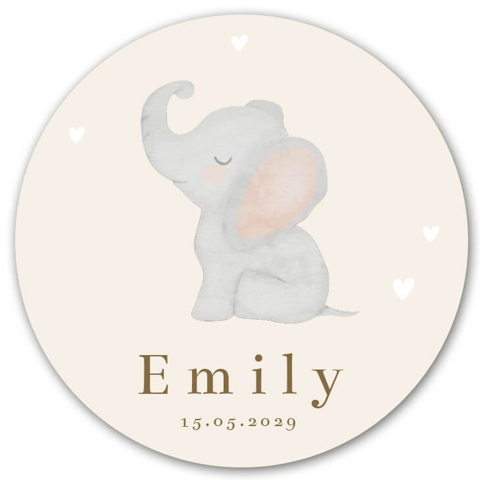 Raamsticker neutraal olifant Emily