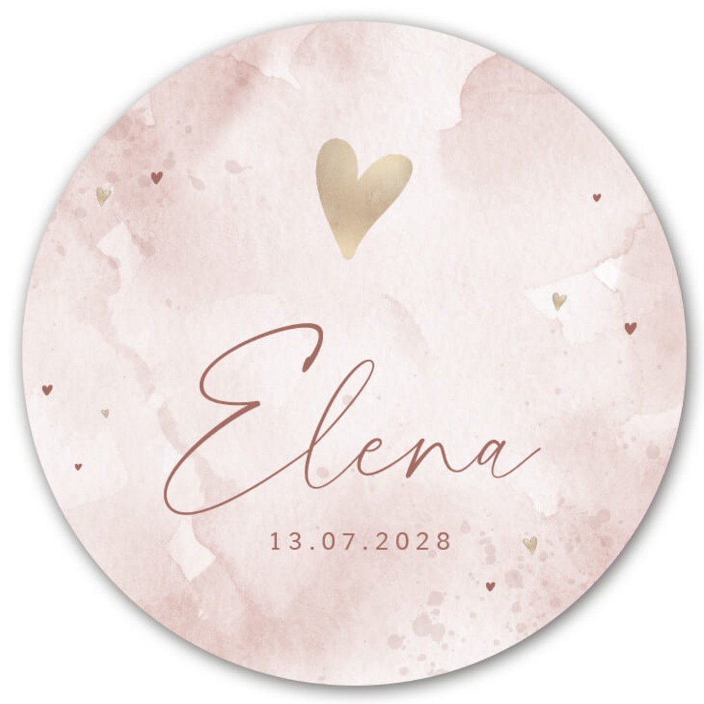 Raamsticker meisje watercolor roze Elena
