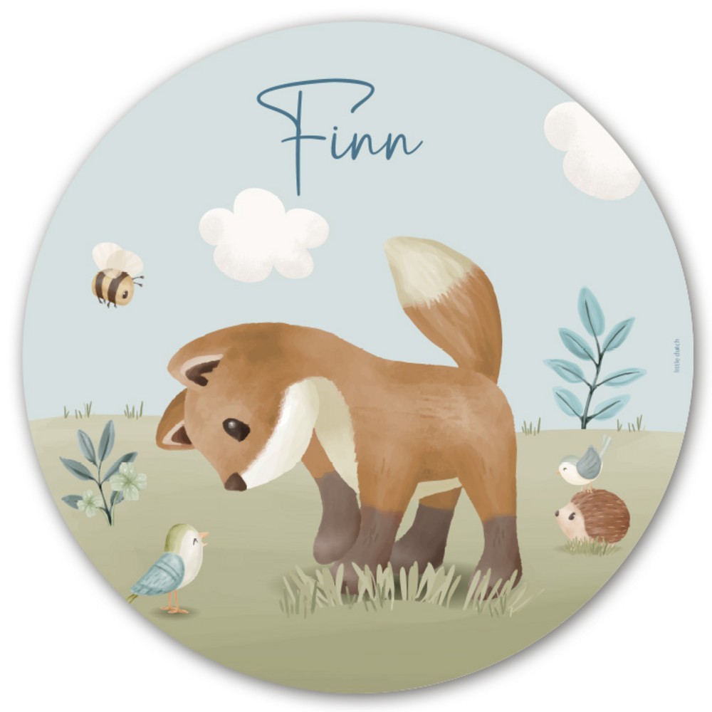 Geboorteaankondiging raamsticker Little Dutch Finn
