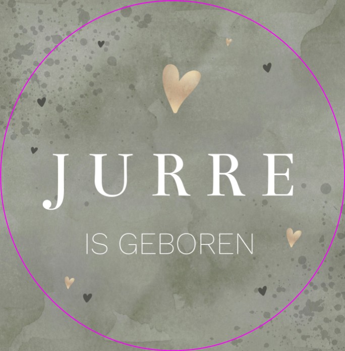 Raamsticker watercolor groen Jurre 40x40