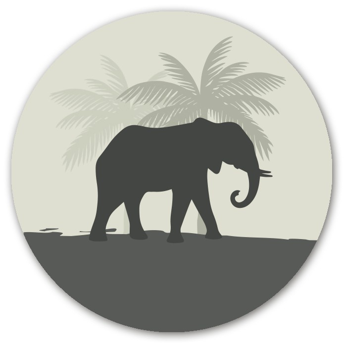 Sluitsticker jungledieren olifant