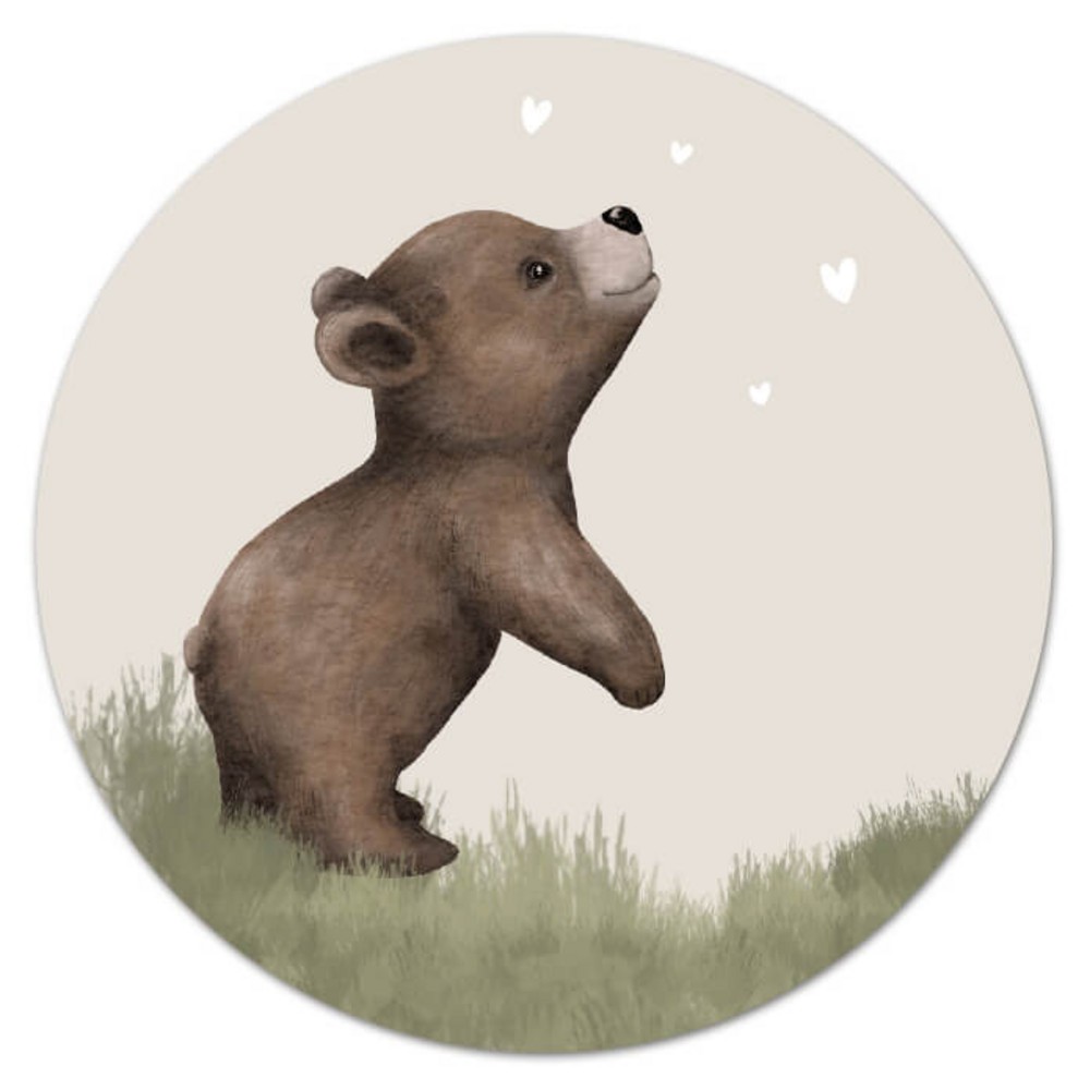 Sluitsticker beer aquarel