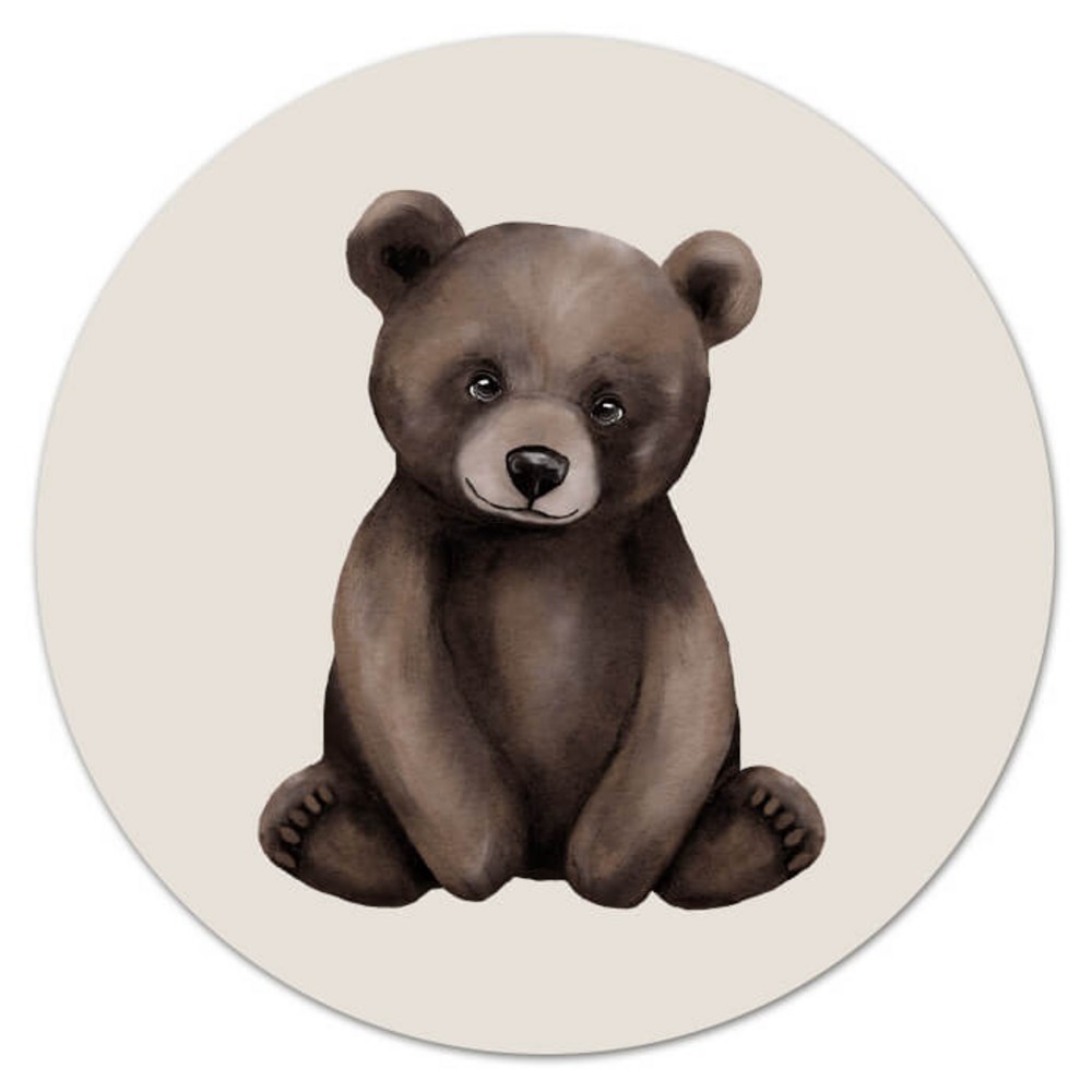 Sluitsticker bruine beer