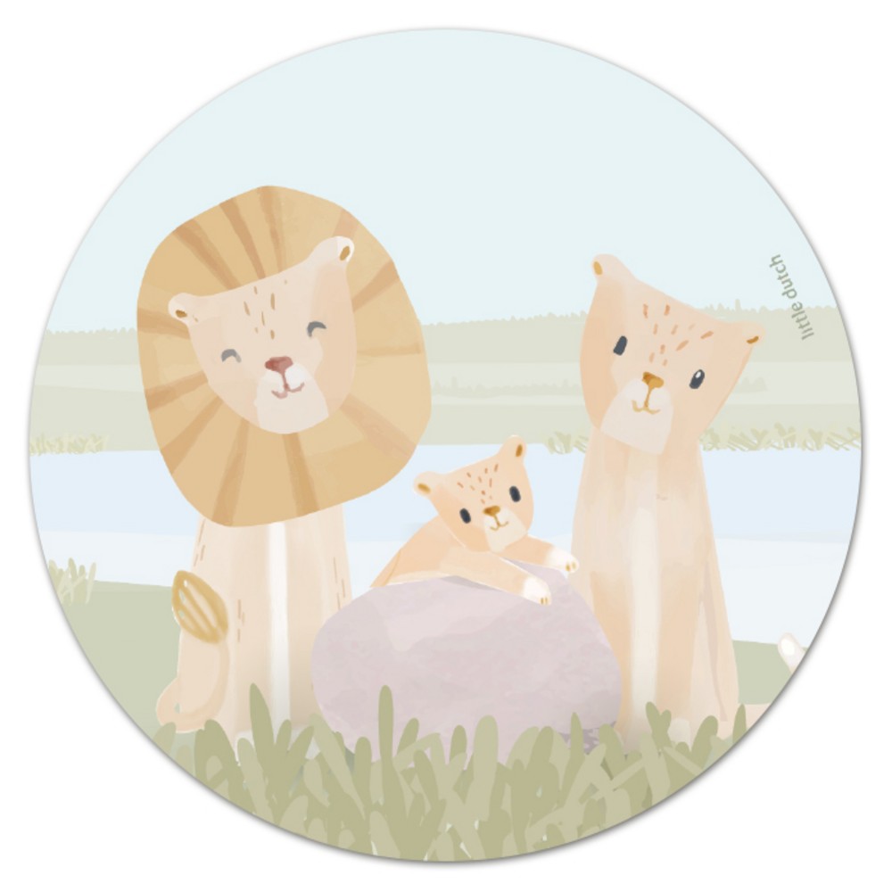 Sluitsticker Little Dutch leeuwenfamilie