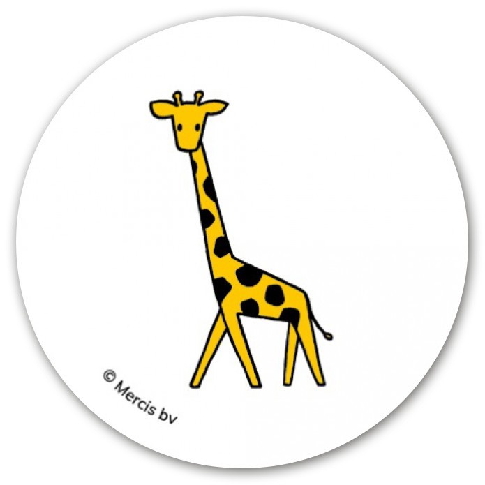 Sluitsticker Dick Bruna giraf geel