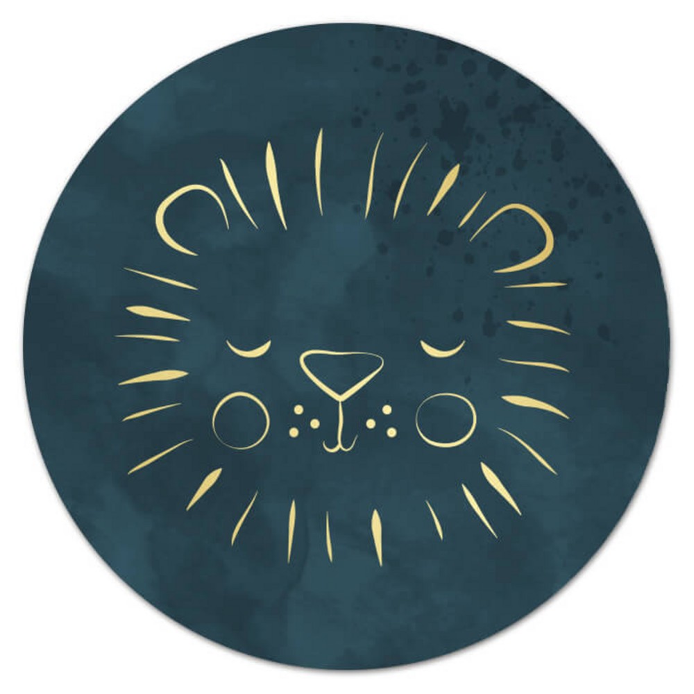 Sluitsticker jongen waterverf leeuw Levi