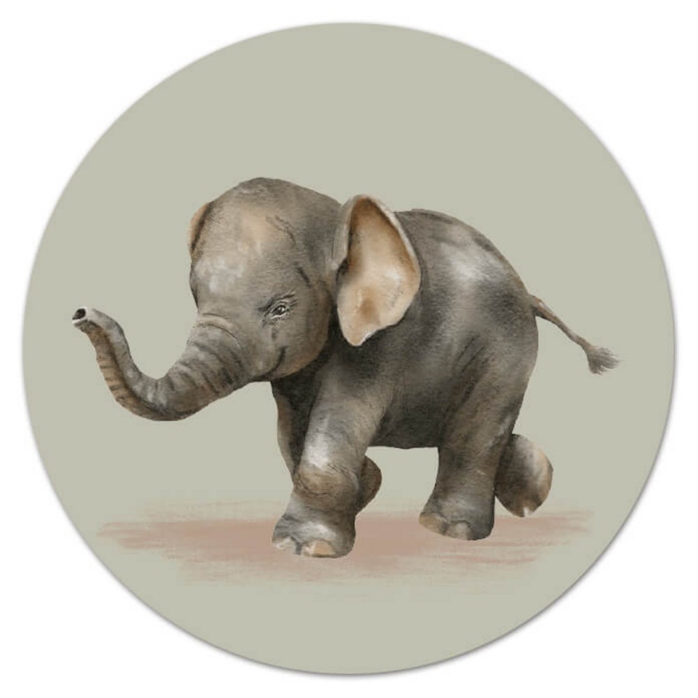 Sluitsticker jungledier olifantje