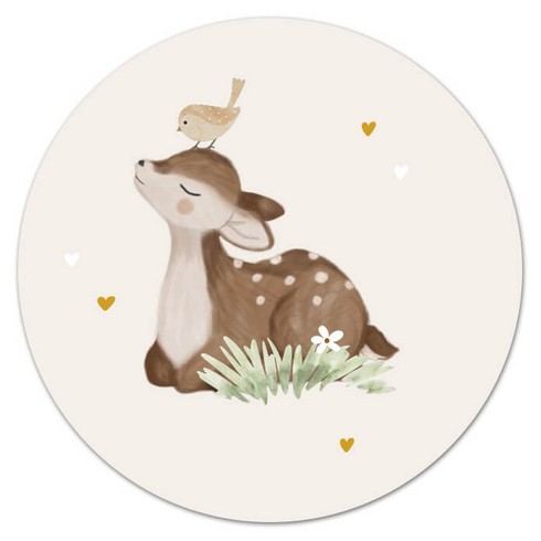 Sluitsticker neutraal babynestje bosdieren Janna