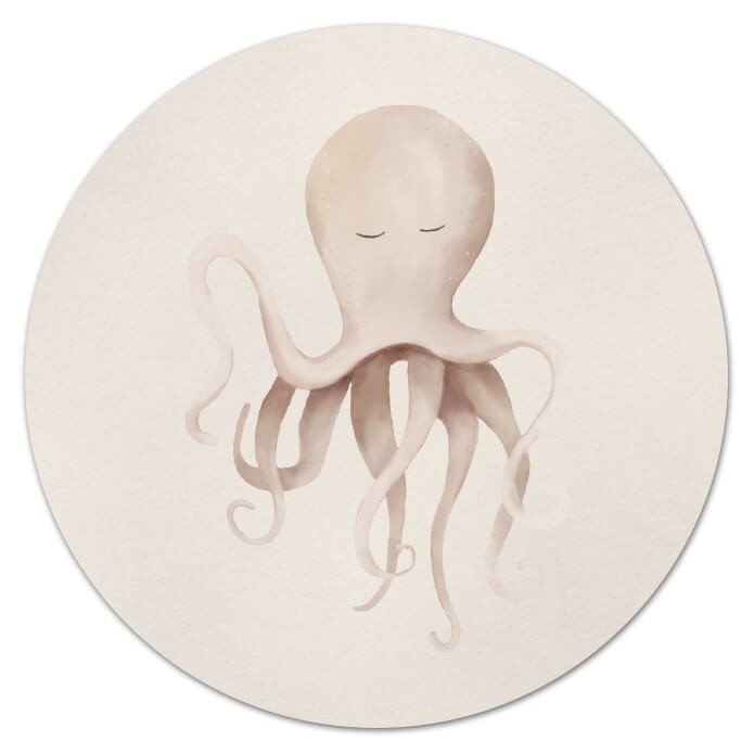 Sluitsticker octopus beige
