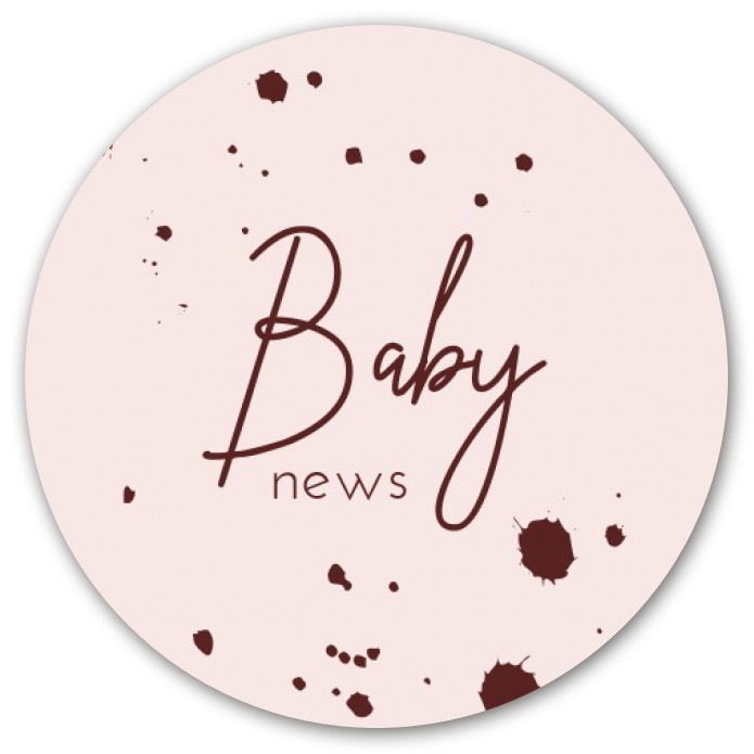 Sluitsticker Baby News Roze