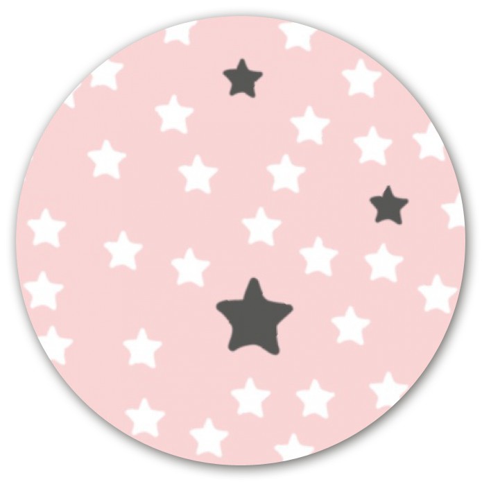 Sluitsticker sterren roze