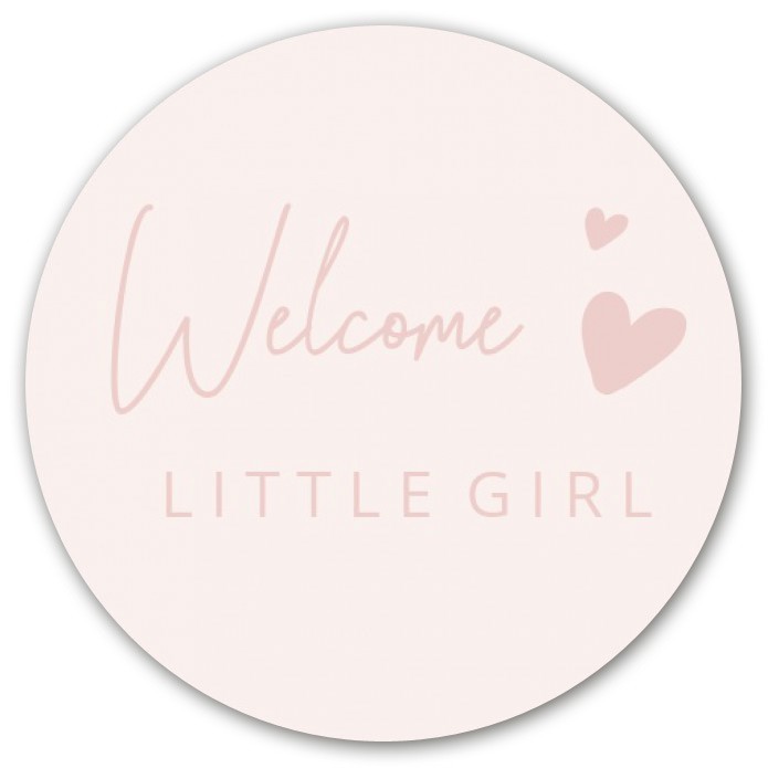 Sluitsticker Welcome Little Girl