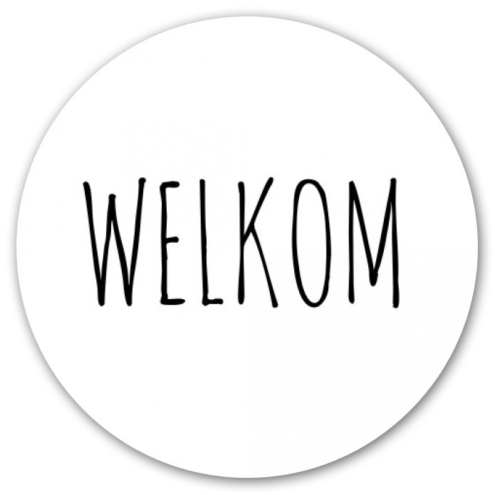 Sluitsticker Met De Tekst Welkom | WIJ Geboortekaartjes