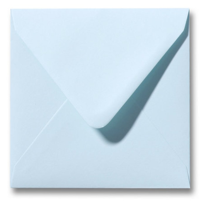 Envelop zachtblauw 14x14 cm (op bestelling) voor